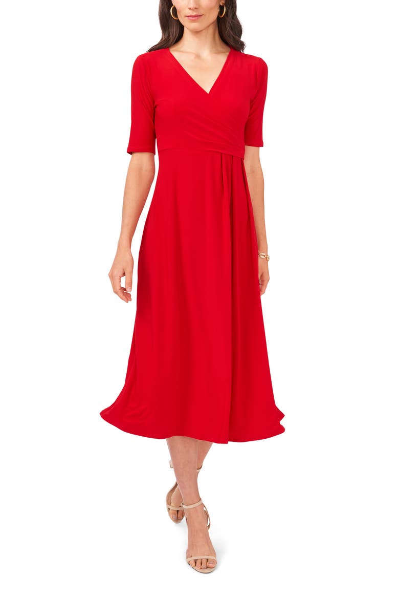 Laura Faux Wrap Midi Dress