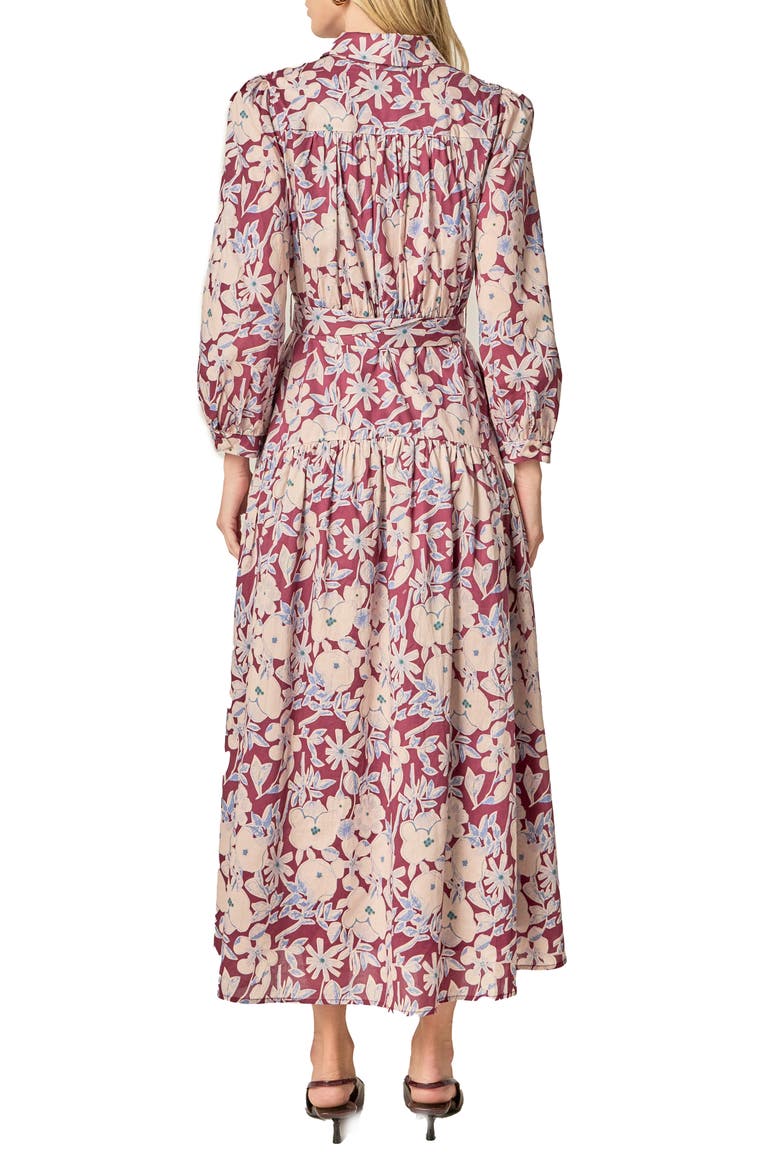 Print Long Sleeve Maxi Dress