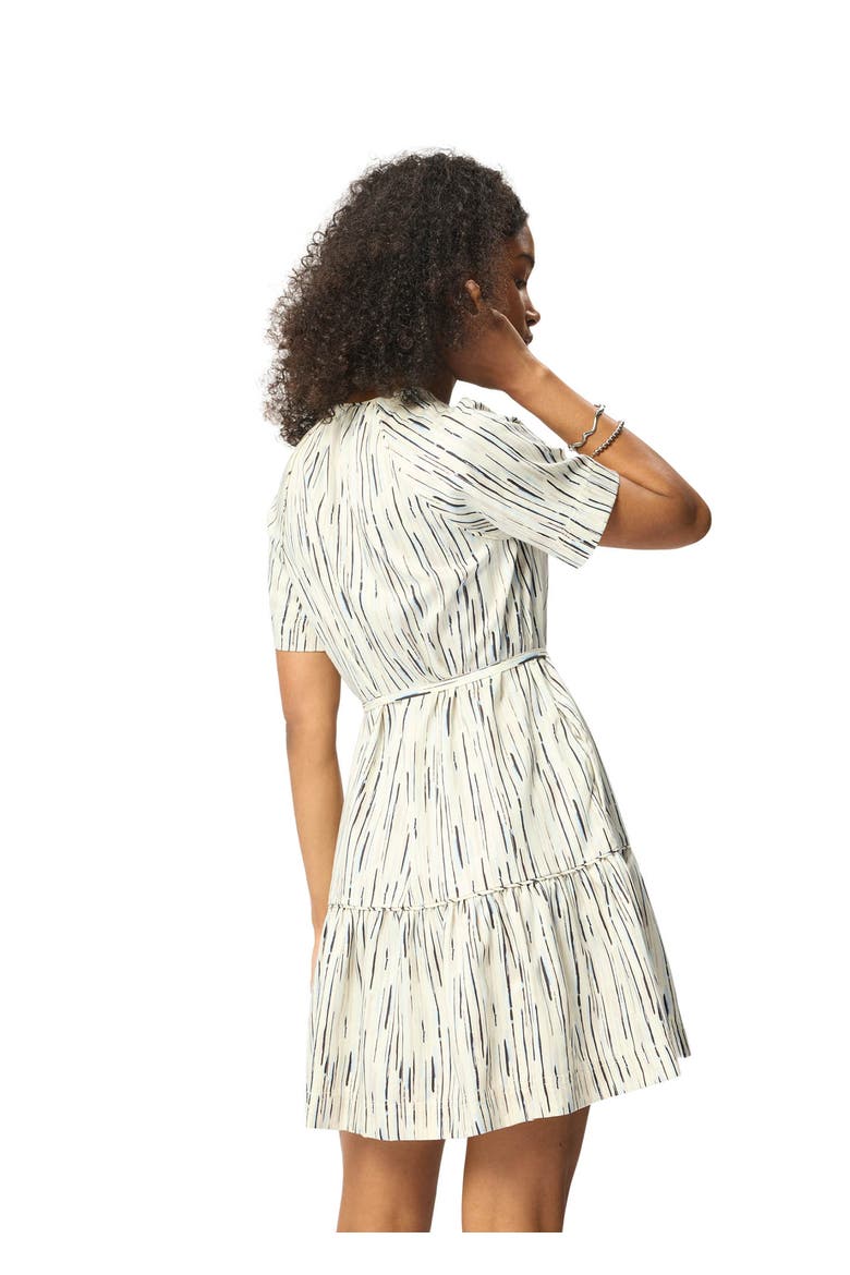 Abstract Stripe Short Dress