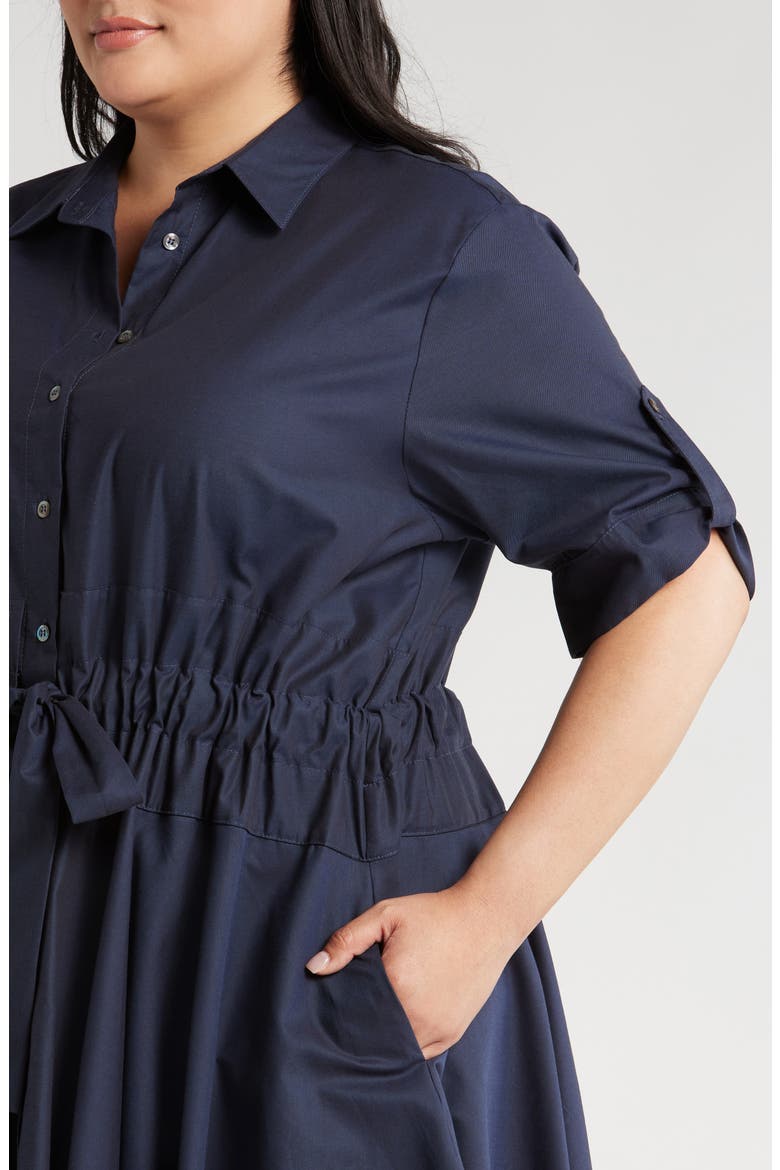 Meadow Drawstring Waist Shirtdress