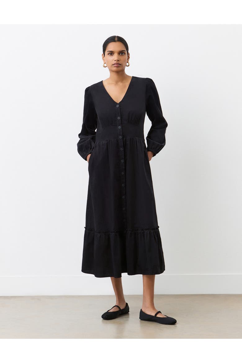 Arizona Long Sleeve Corduroy Midi Dress