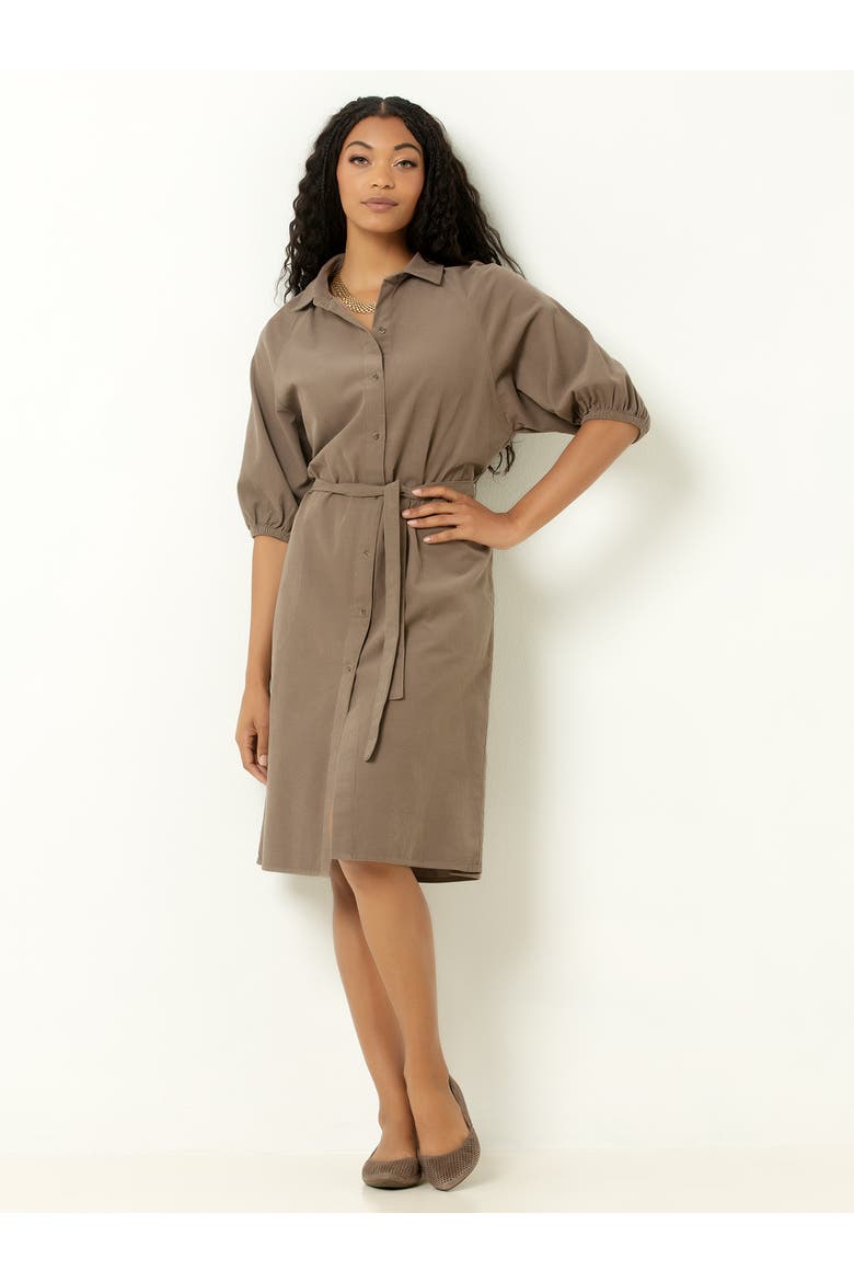 Corduroy Midi Shirtdress