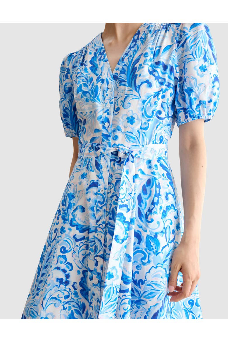 Libby Short Sleeve V-Neck Midi Dress