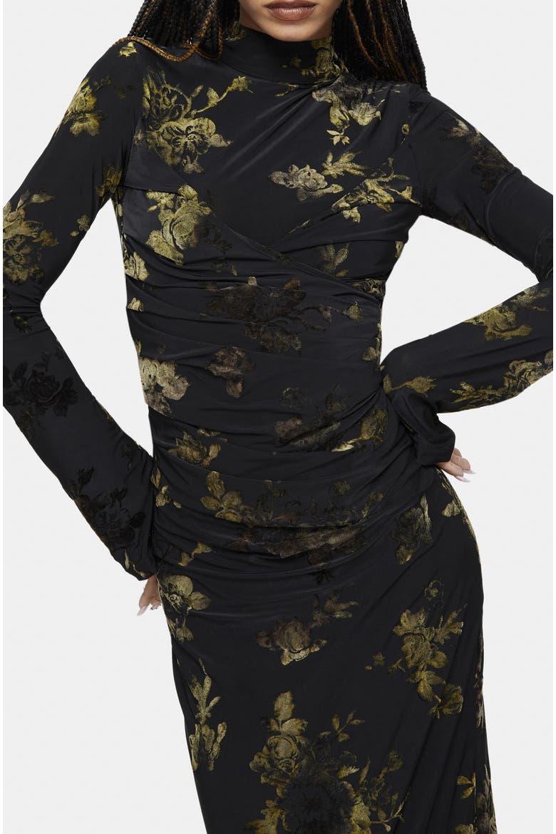 High-Neck Maxi Dress