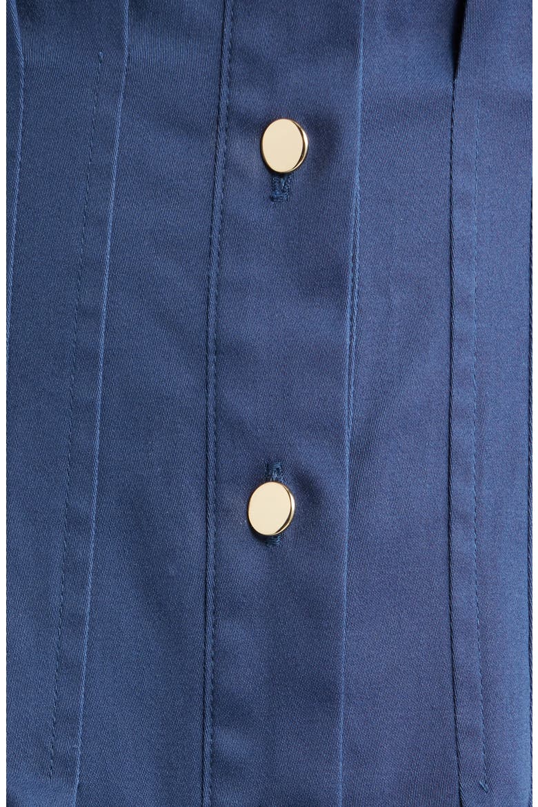Short Sleeve Stretch Cotton Shirtdress