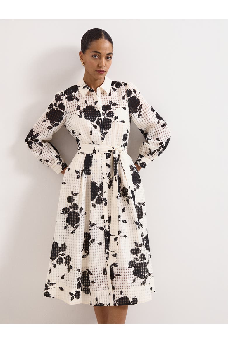 Natalie Floral Belted Shirt Dress