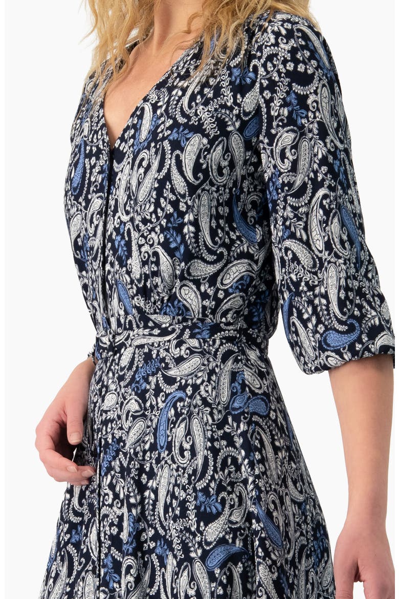 Paisley V-Neck Maxi Dress