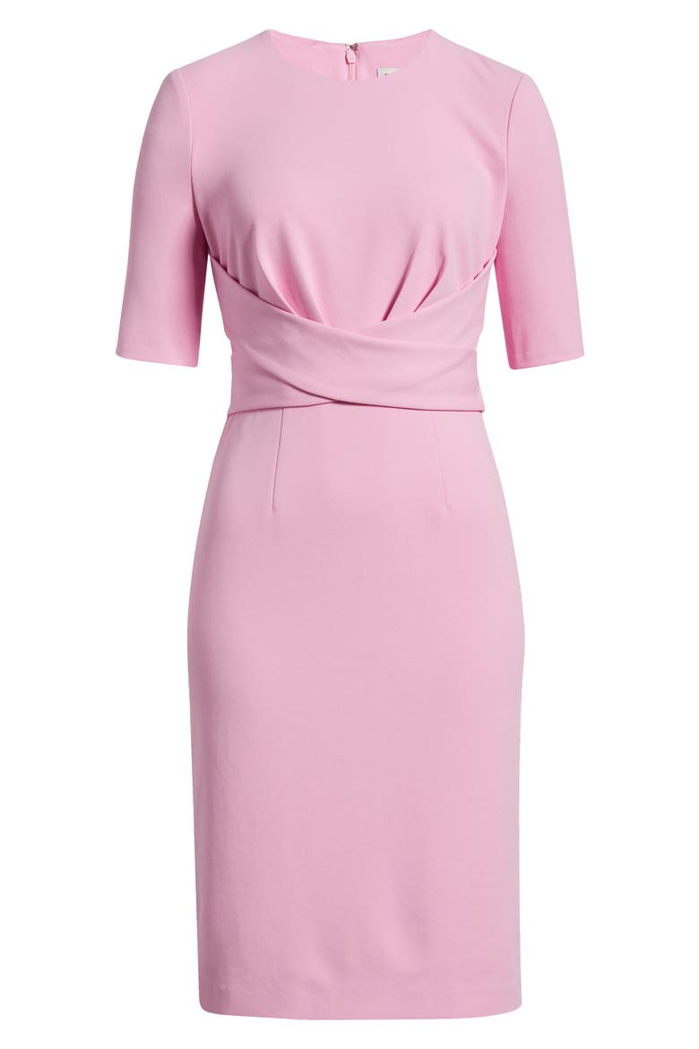 Wrap Overlay Sheath Dress