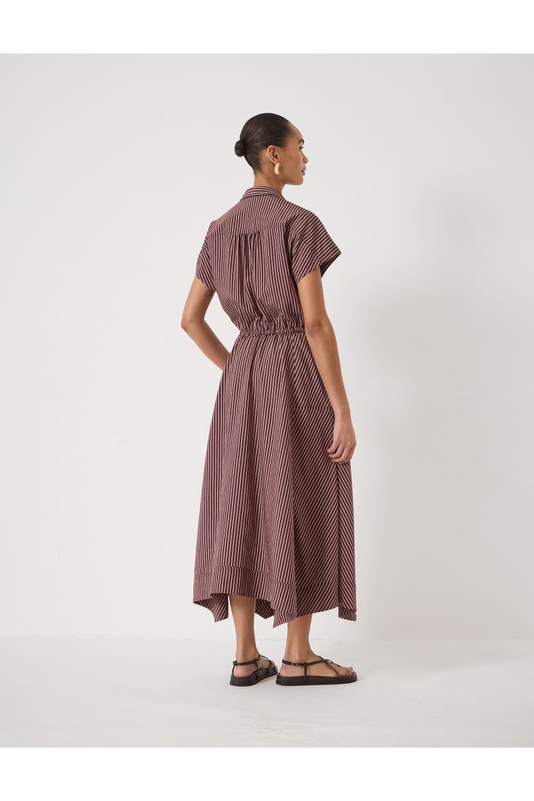 Mira Short Sleeve Hanky Hem Midi Dress