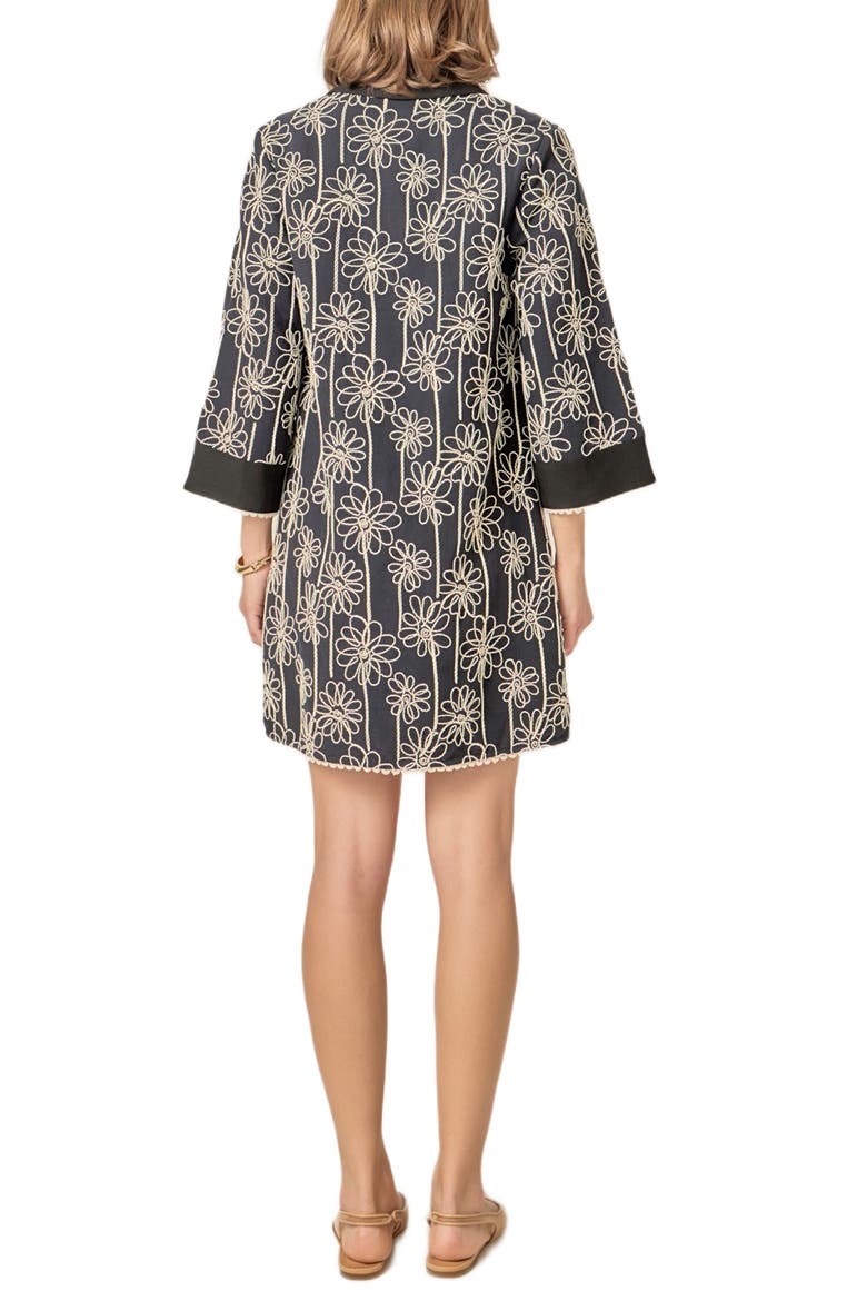 Floral Embroidery Shift Minidress