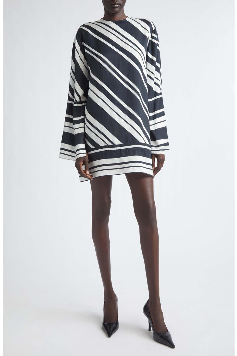 The Leni Striped Long Sleeve Minidress