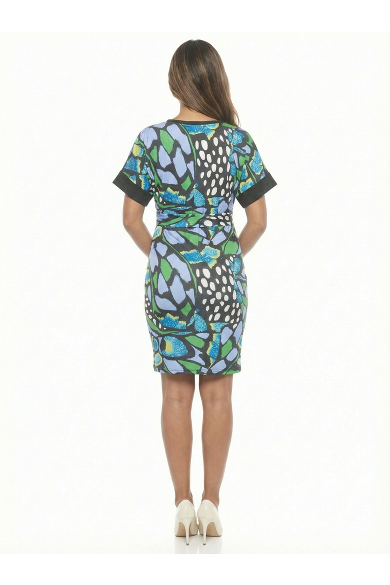 Maternity Butterfly Short Sleeve Knee Length T-Shirt Dress