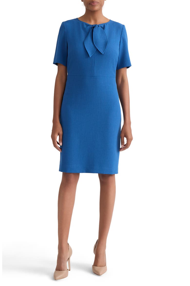 Stretch Crepe Sheath Dress