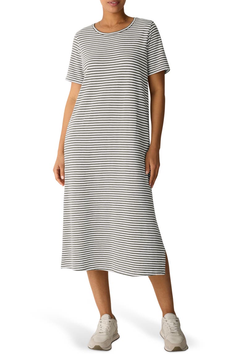Stripe T-Shirt Midi Dress