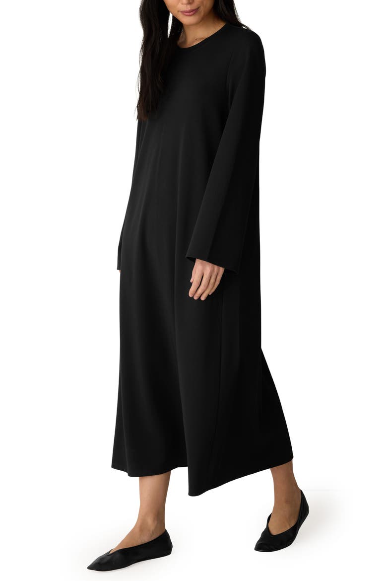 Crewneck Long Sleeve Midi Dress
