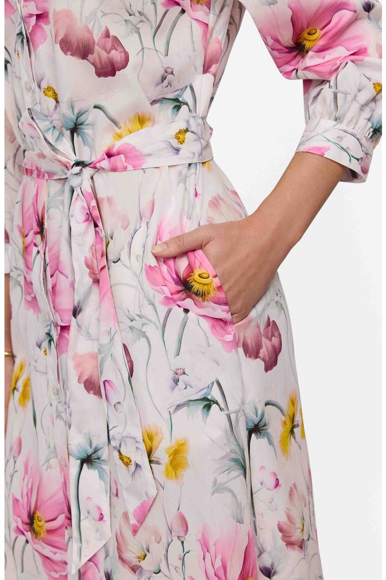 Esther Floral Belted Cotton Shirtdress