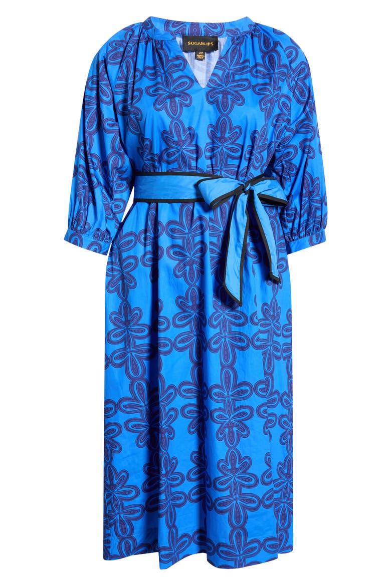 Romery Puff Sleeve Cotton Maxi Dress