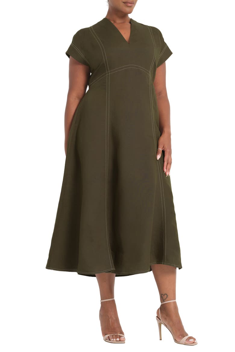 Arden Linen Blend Empire Waist Dress
