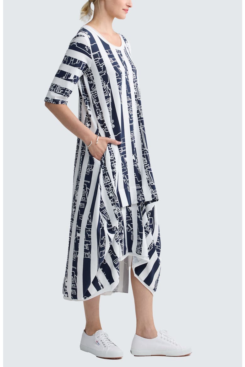 Amethyst Striped Jersey Dress