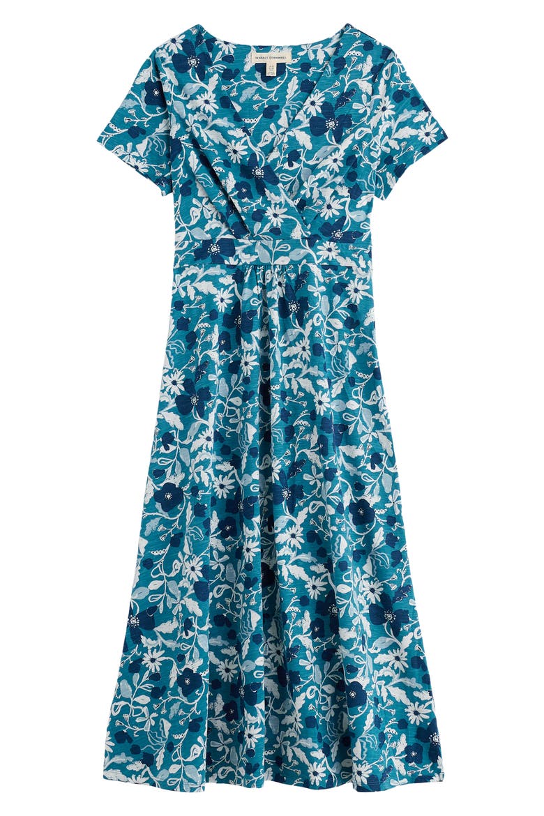 Chapelle Floral Organic Cotton Jersey Midi Dress