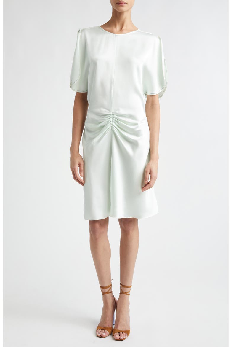 Ruched Waist Crepe Back Satin Minidress