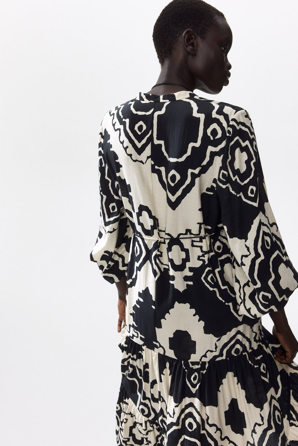 Printed Tiered Dress