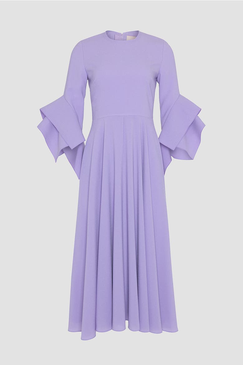 Ayres Crepe Sleeved Midi Dress