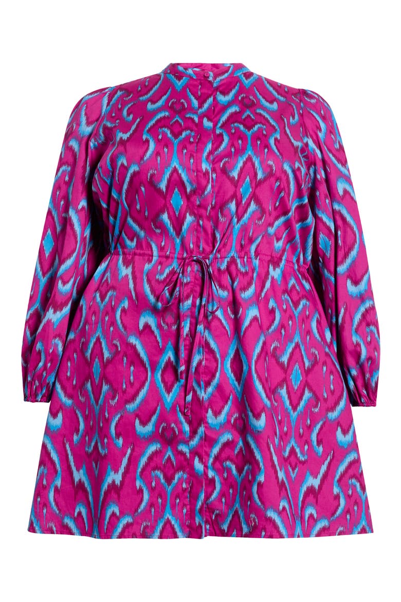 Ivana Abstract Luzma Long Sleeve Dress