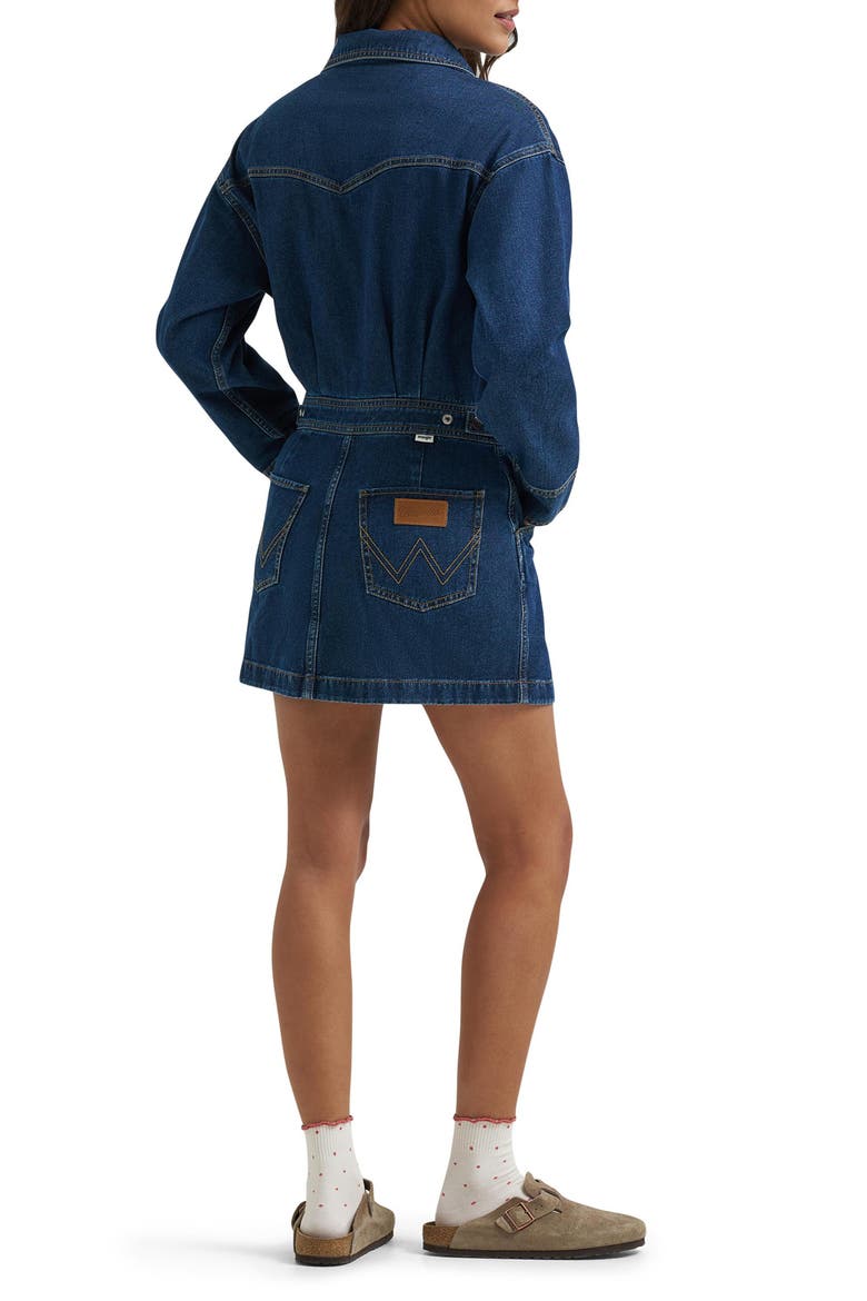 Moto Long Sleeve Minidress