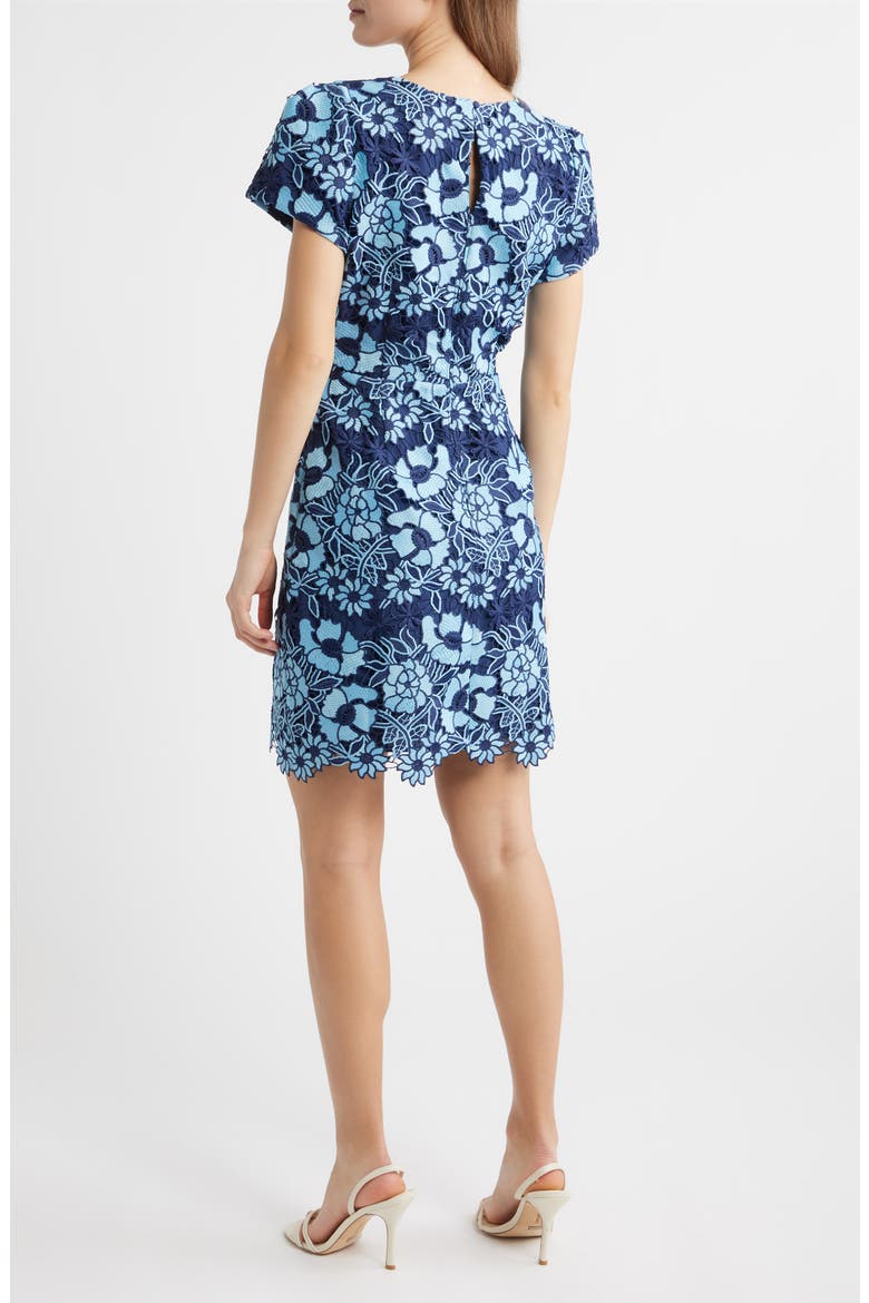 Floral Denim Embroidered Minidress