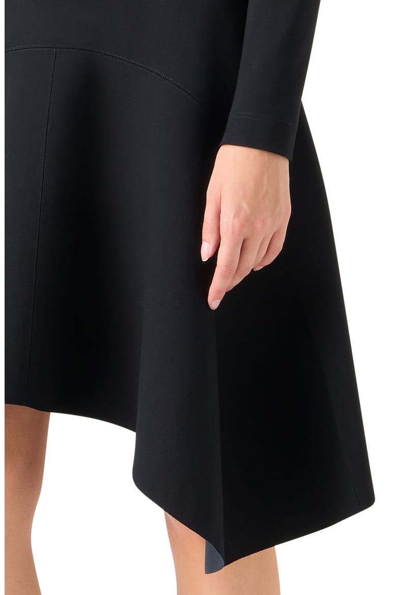 Long Sleeve Asymmetric Midi Dress