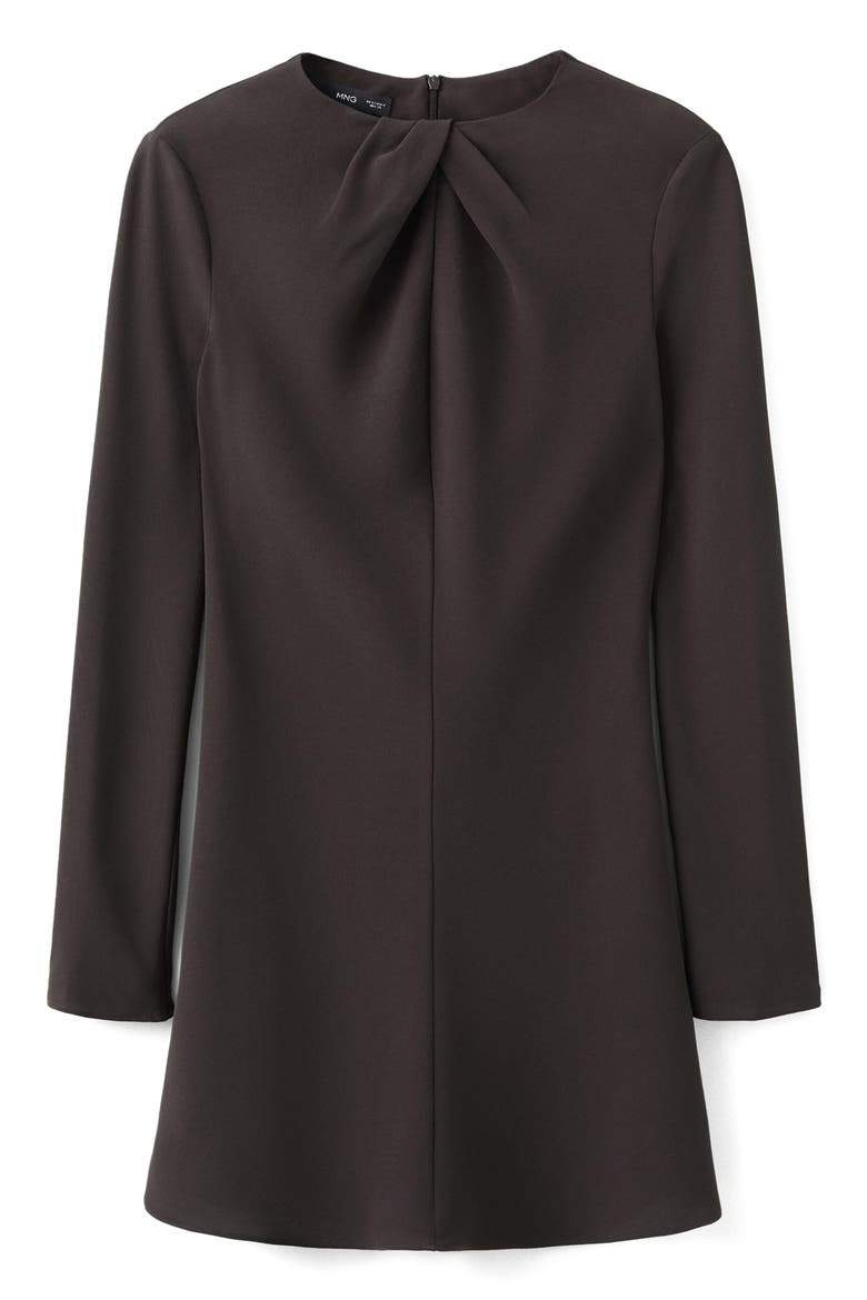 Drape Long Sleeve Sheath Dress