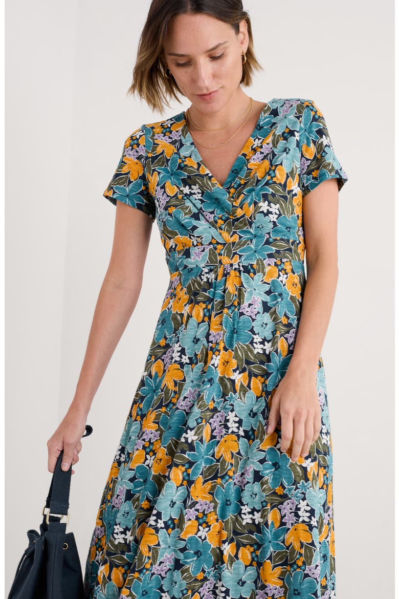 Chapelle Short Sleeve Organic Cotton Midi Dress