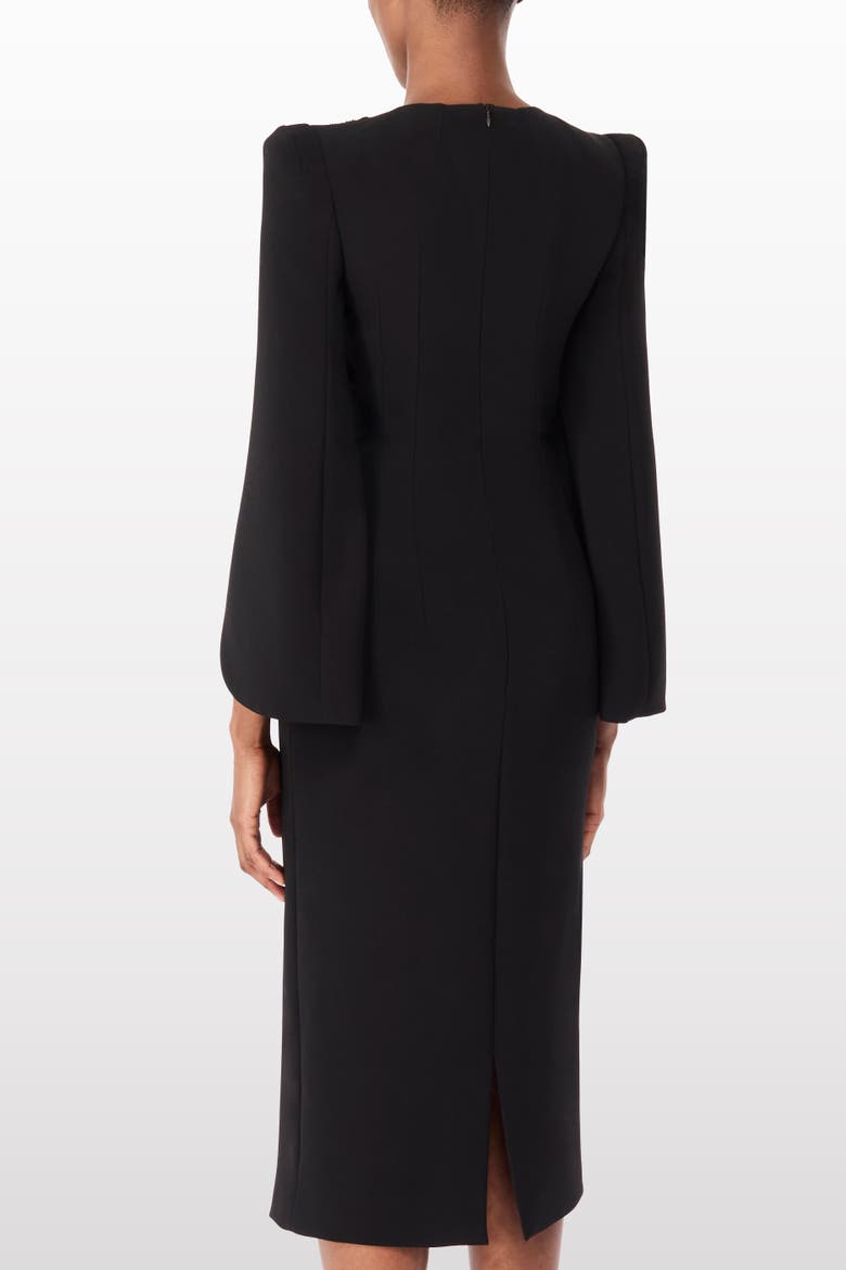 Love Bow Split-sleeve Midi Dress