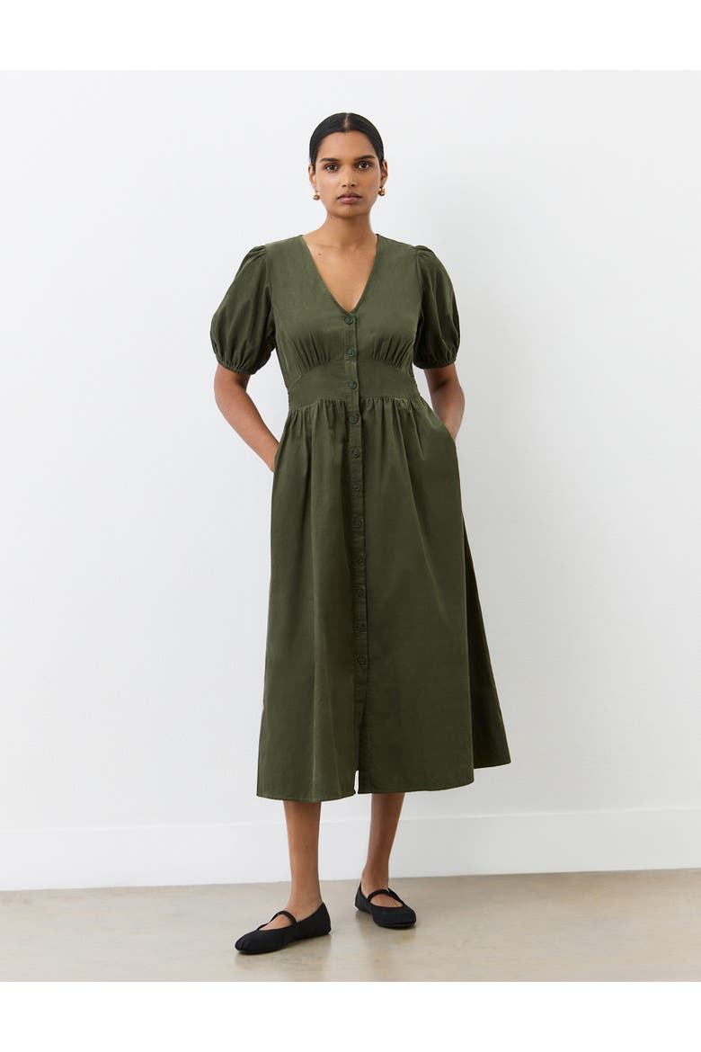 Arlow Short Sleeve V-Neck Midi Tea Dress