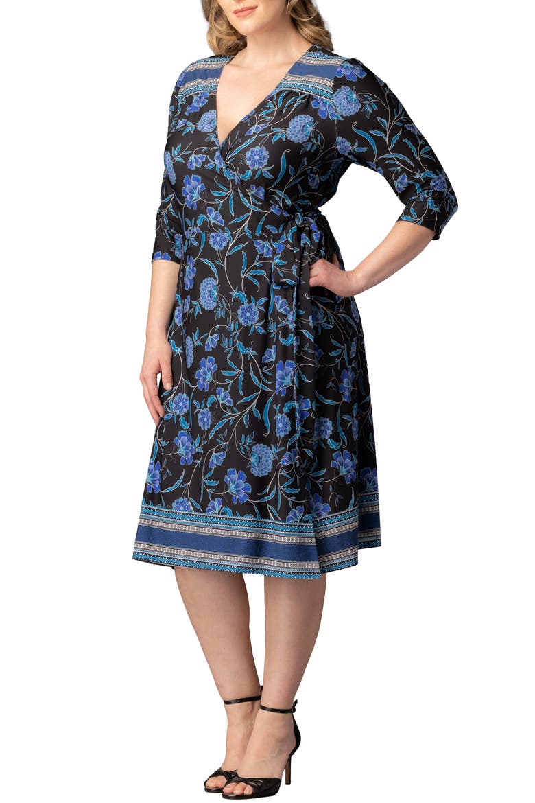 Beguiling Floral A-Line Wrap Dress