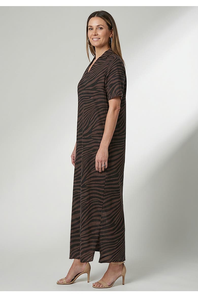 Linen Short Sleeve Maxi Dress