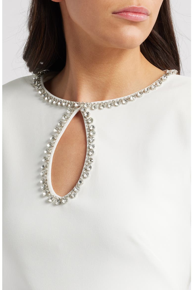 Embellished Long Sleeve Cocktail Dress