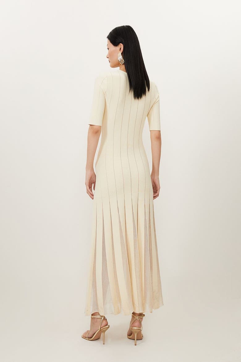 Petite Knit Full Skirt Midi Dress