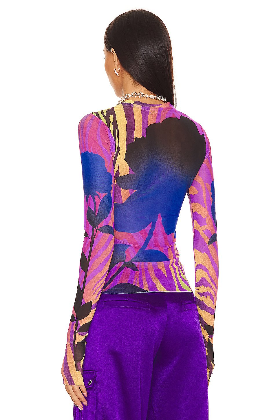 AFRM Kaylee Top in Zebra Rose - Image 3