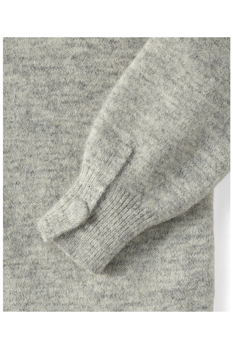 Fuzzy Lantern Sleeve Mock Neck Mini Twofer Dress