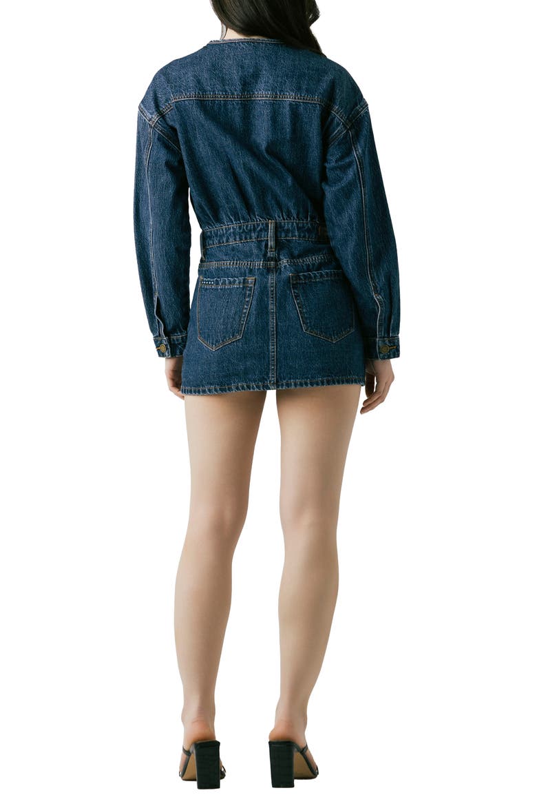 Long Sleeve Denim Minidress