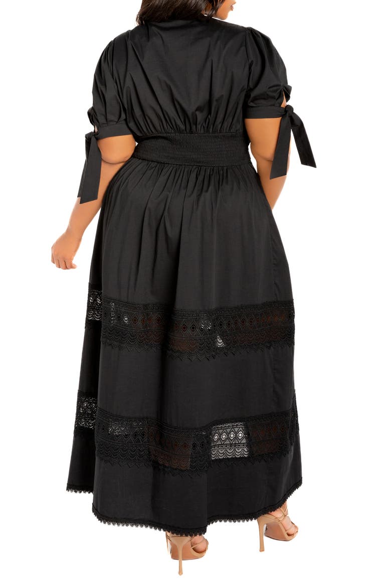 Puff Sleeve Lace Maxi Dress
