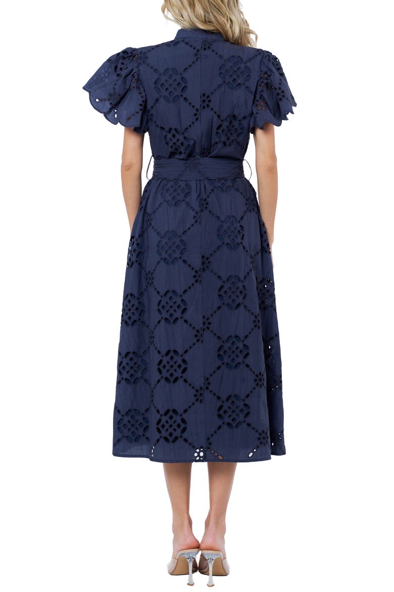 Willa Eyelet Lace Midi Shirtdress