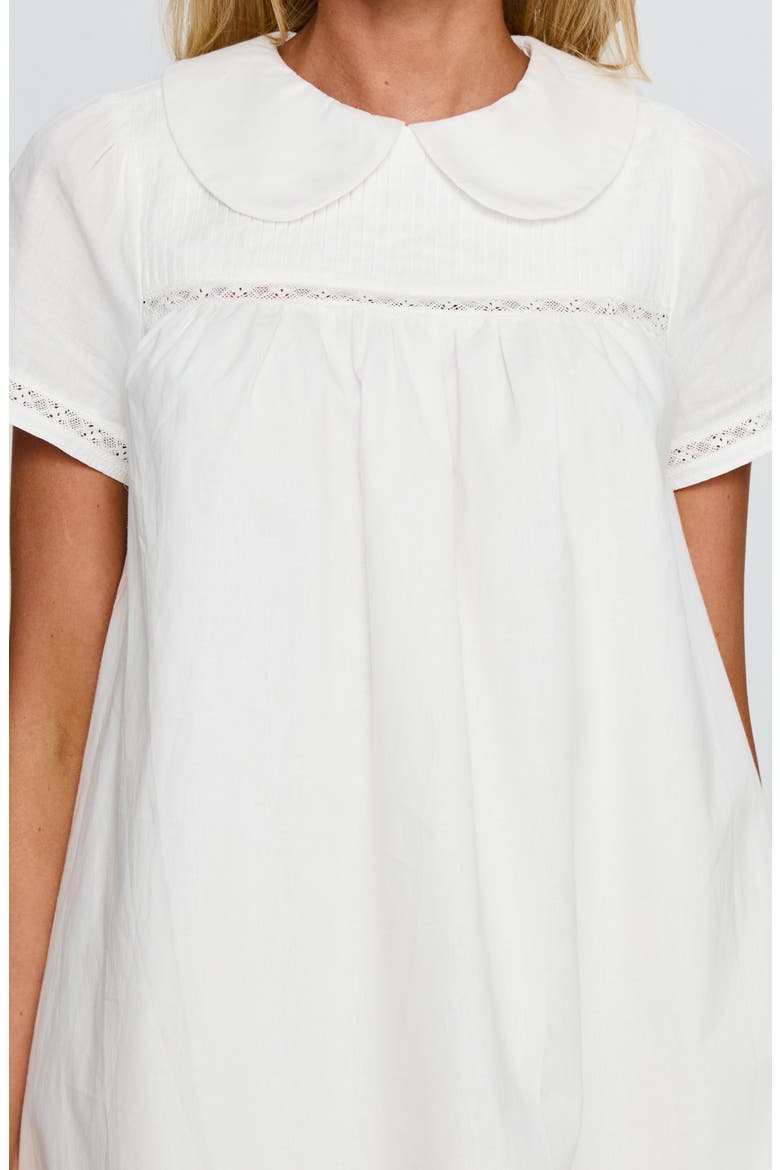 Bethanne Lace Detail Cotton Babydoll Minidress