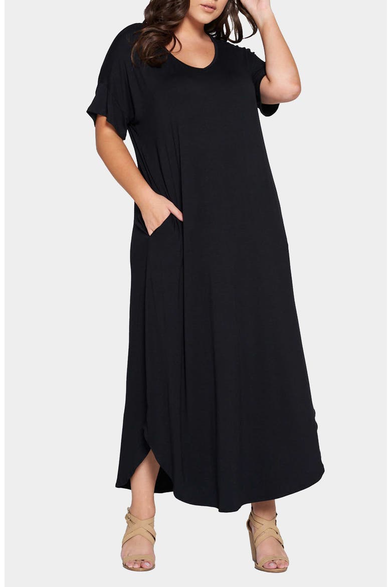 Short Sleeve Jersey Maxi Dress