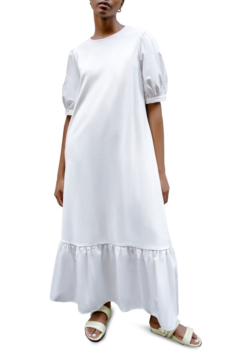 Olivia Mixed Media Midi Dress