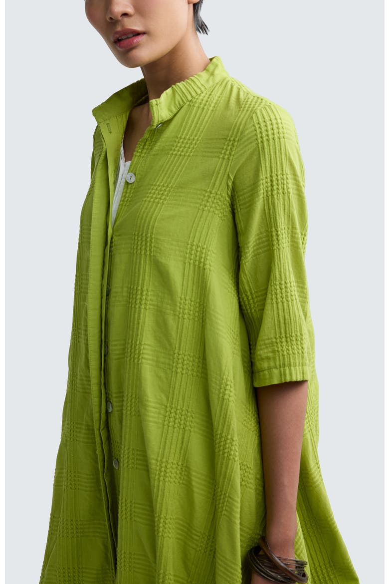 Vela Check-embroidered Shirt Dress