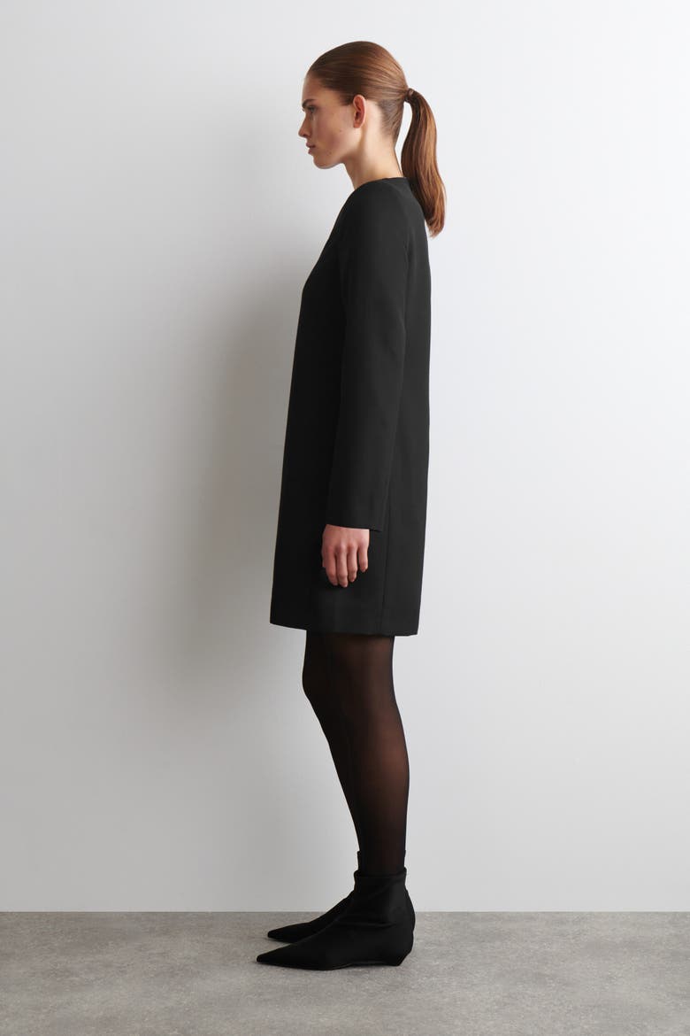 Tailored Wool-Blend Mini Dress