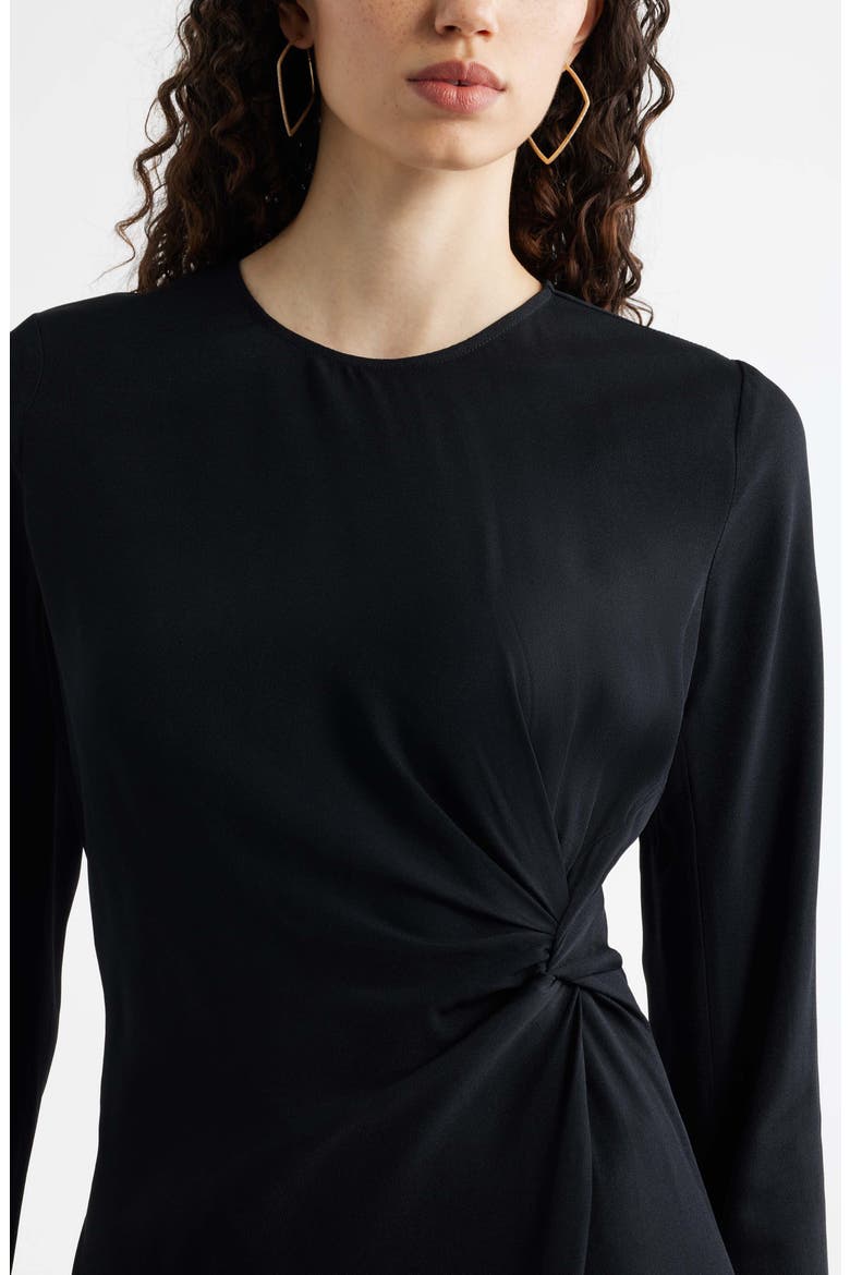 Side Twist Long Sleeve Minidress